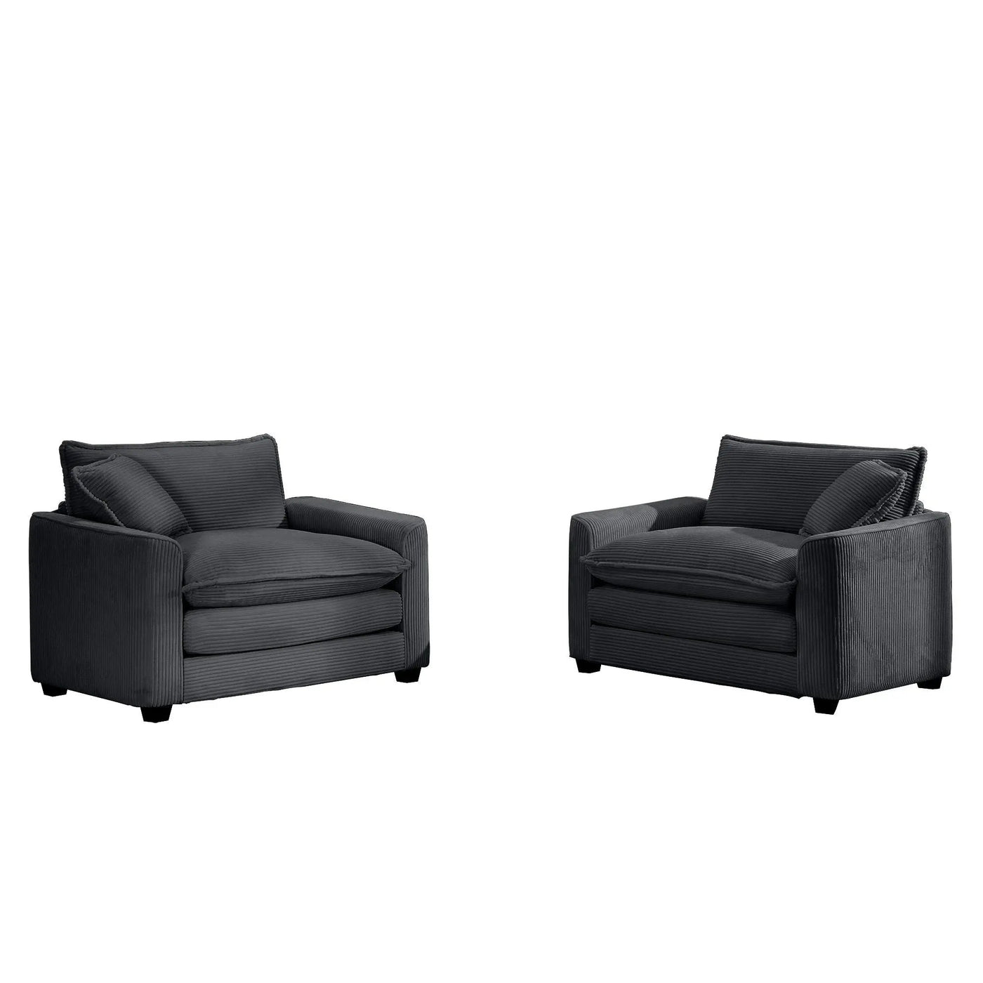 Modern Classic Fabric Single Chair Deep Seat Sofa With Pillow by HouseOfZazla