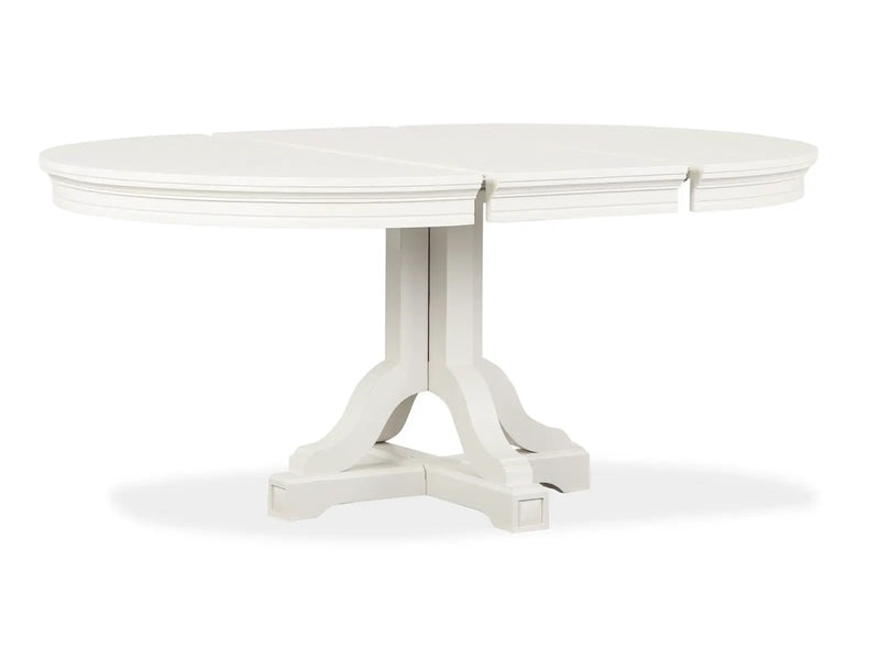 Willowbrook - Extendable 48" Round Dining Table - Egg Shell White by Unique Piece Furniture