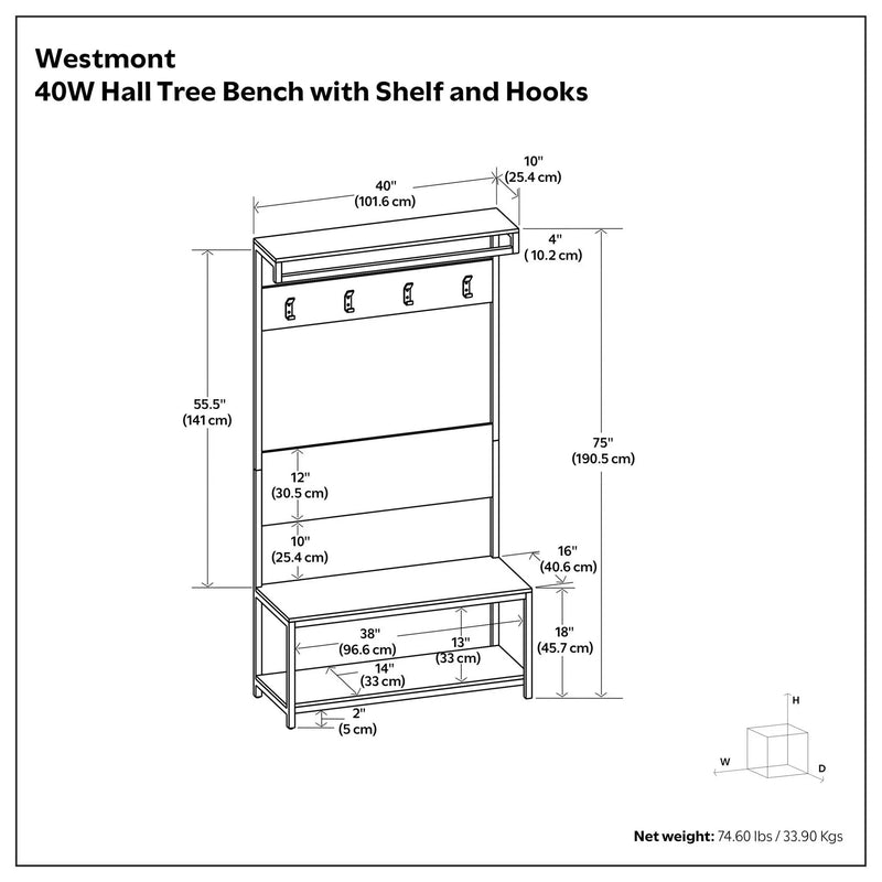 Westmont - Entryway Hall Tree Bench - Natural by HouseOfZazla