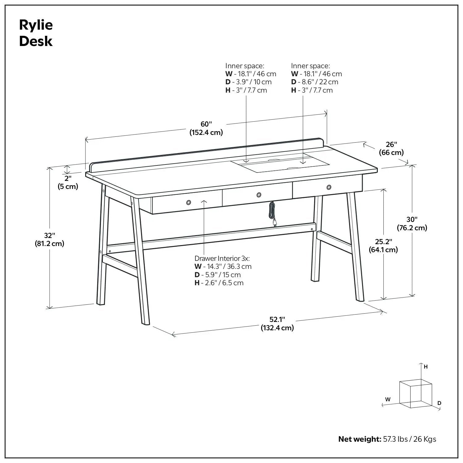 Rylie - Desk - Natural Aged Brown by Unique Piece Furniture