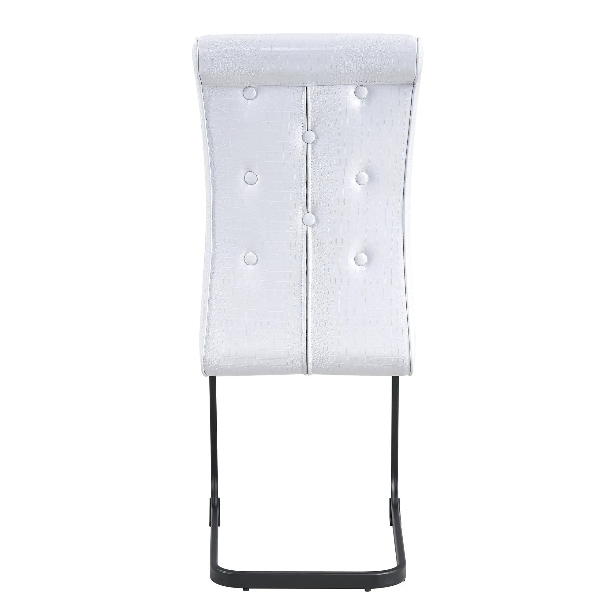 Alligator Skin Upholstered Dining Chairs