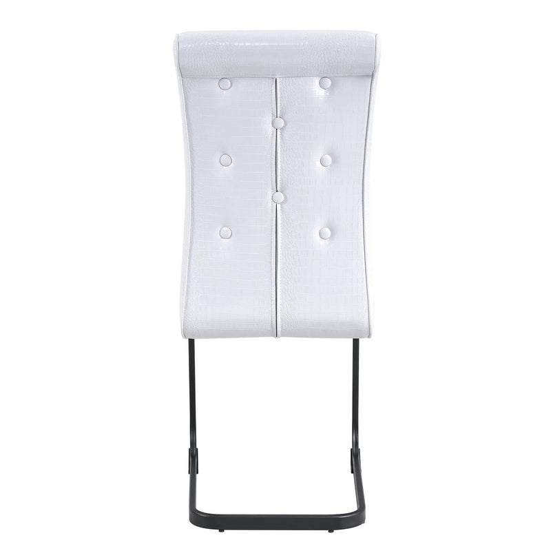 Alligator Skin Upholstered Dining Chairs