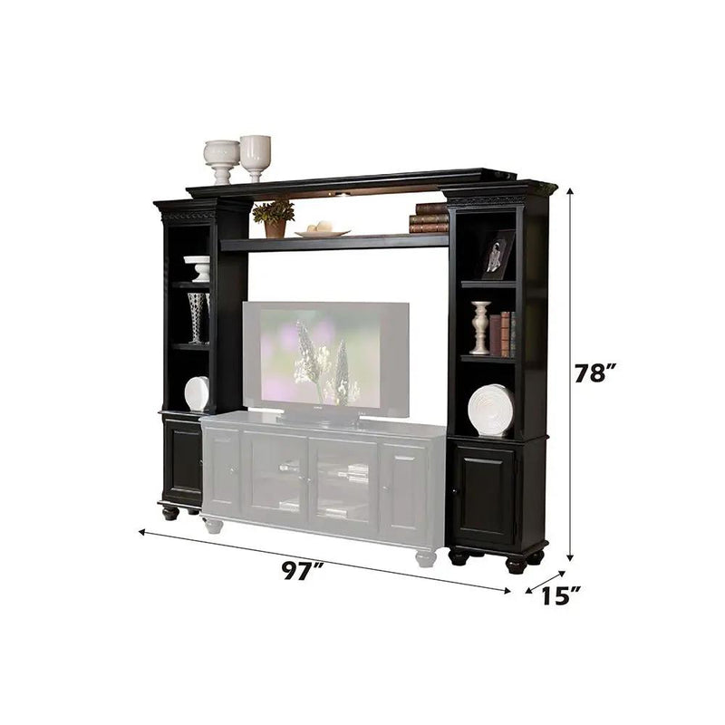 Ferla - Wood Entertainment Center - Black by Unique Piece Furniture