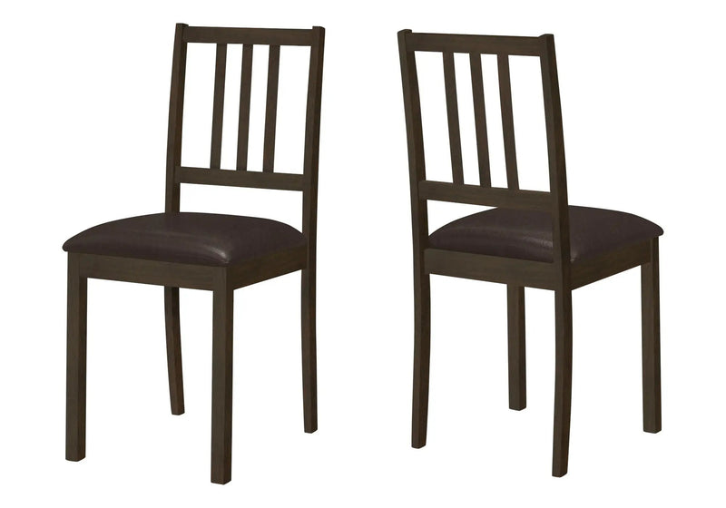 Dining Chair, Side, Upholstered For Dining Room, Transitional (Set of 2) - Brown by HouseOfZazla