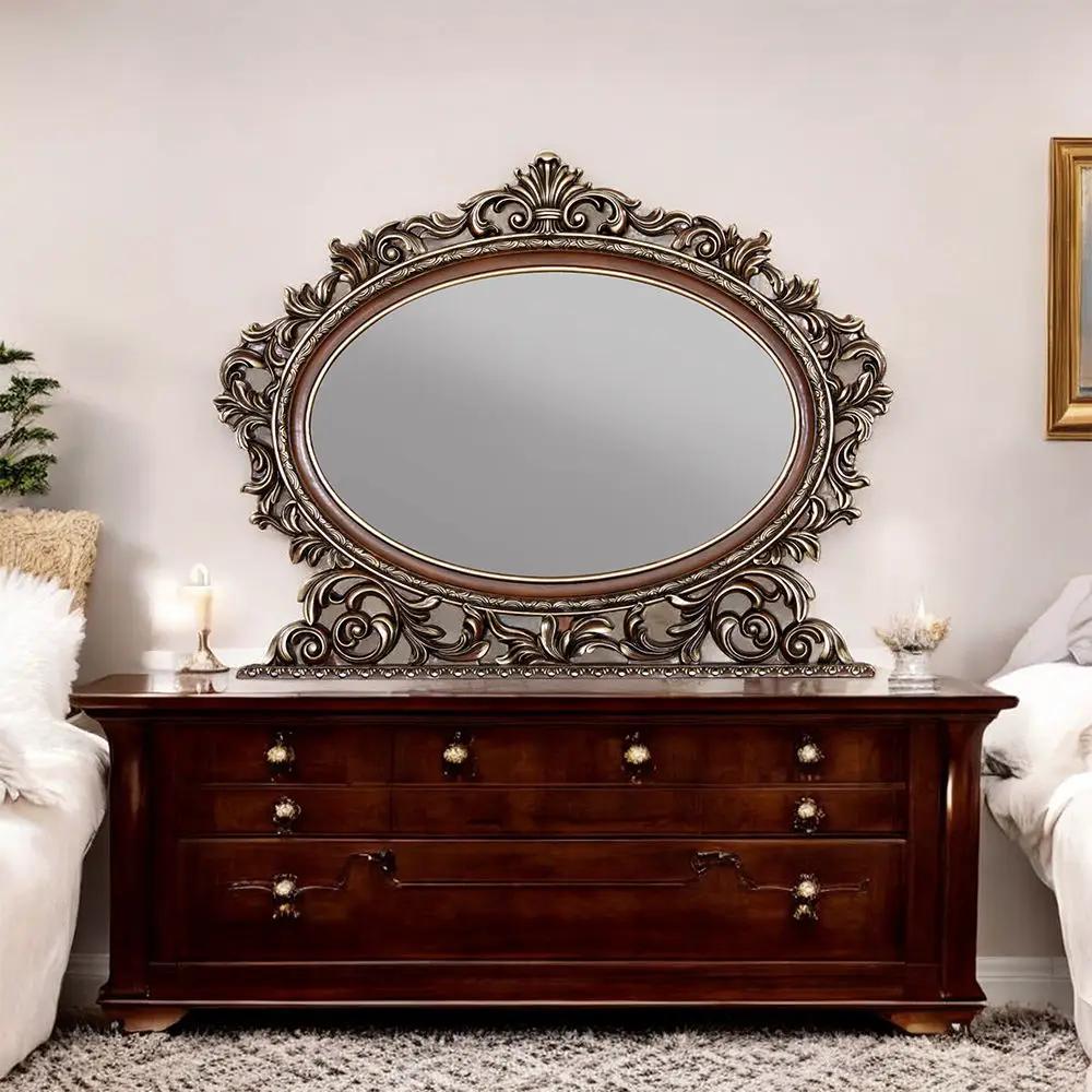 Devany - Oval Mirror - Cherry by Unique Piece Furniture