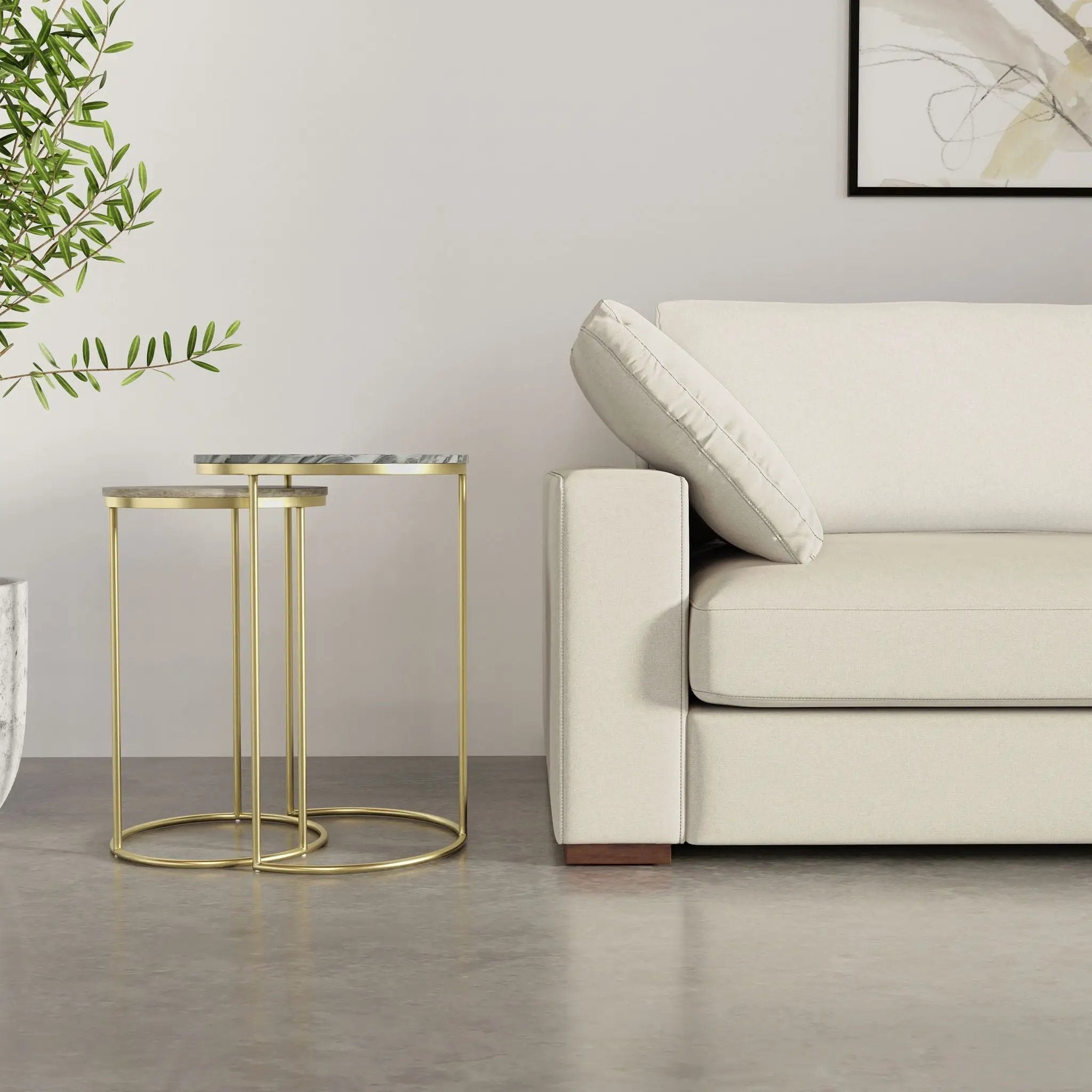 Ashley - 2 Piece Nesting Table - Gold by Unique Piece Furniture
