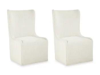 Radkin - Dining Upholstered Wingback Side Chair (Set of 2) - Off White by Unique Piece Furniture