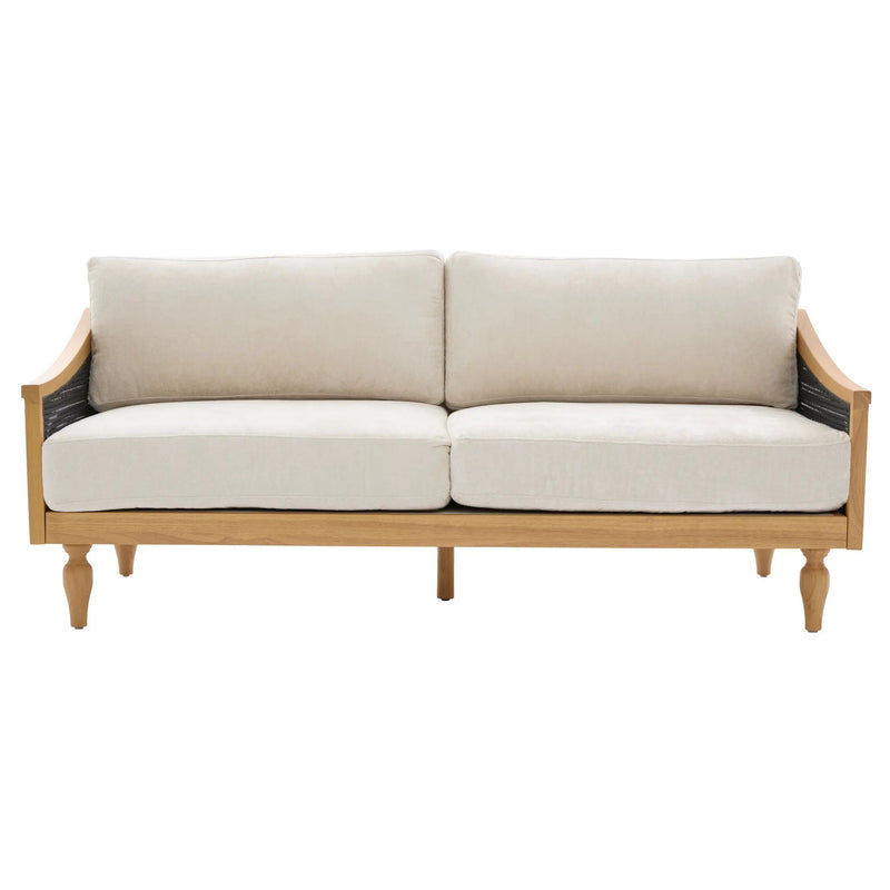 Loveseat Sofa With Armrests - Black by HouseOfZazla