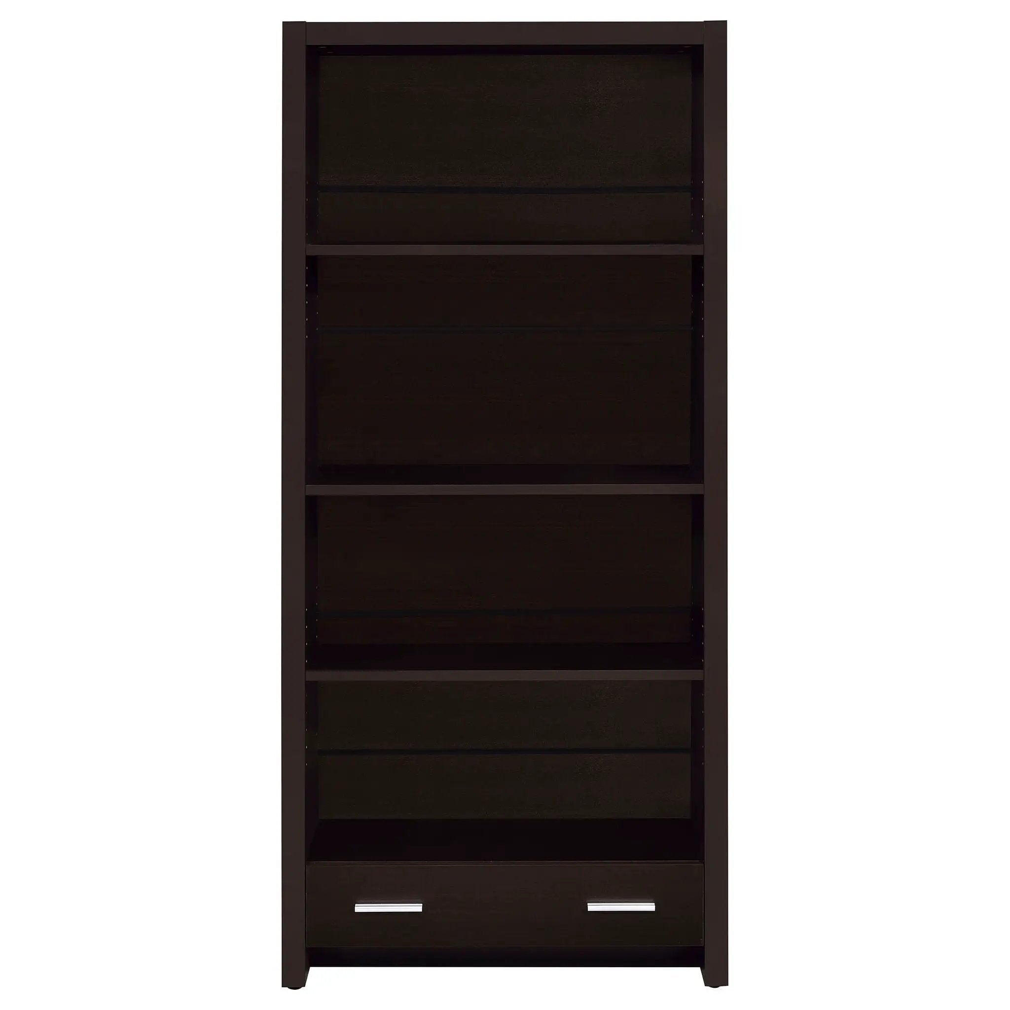Maureen - 5 Shelf Bookcase With Drawer - Cappuccino