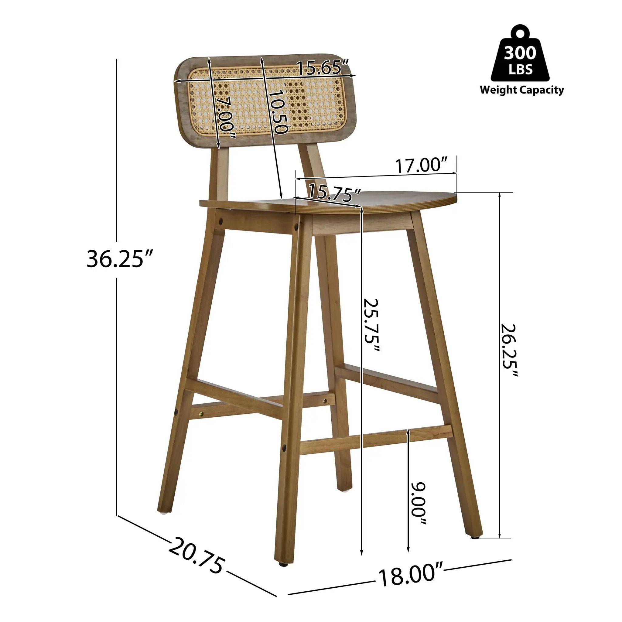 Bari Indoor Wood Barstool (Set of 2) by HouseOfZazla