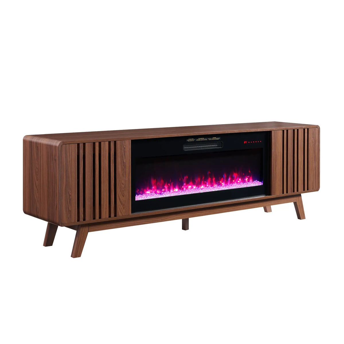 78 Inch Mid-Century Modern Electric Fireplace TV Stand, photo 4 of 10