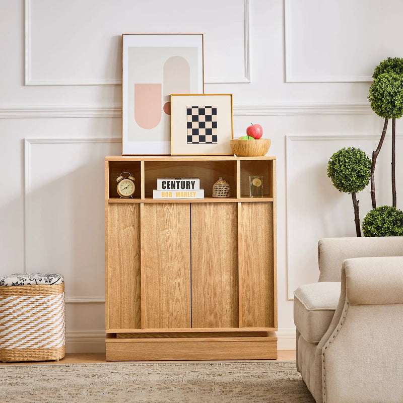 Farmhouse Fluted Sideboard Buffet Cabinet with Storage by HouseOfZazla