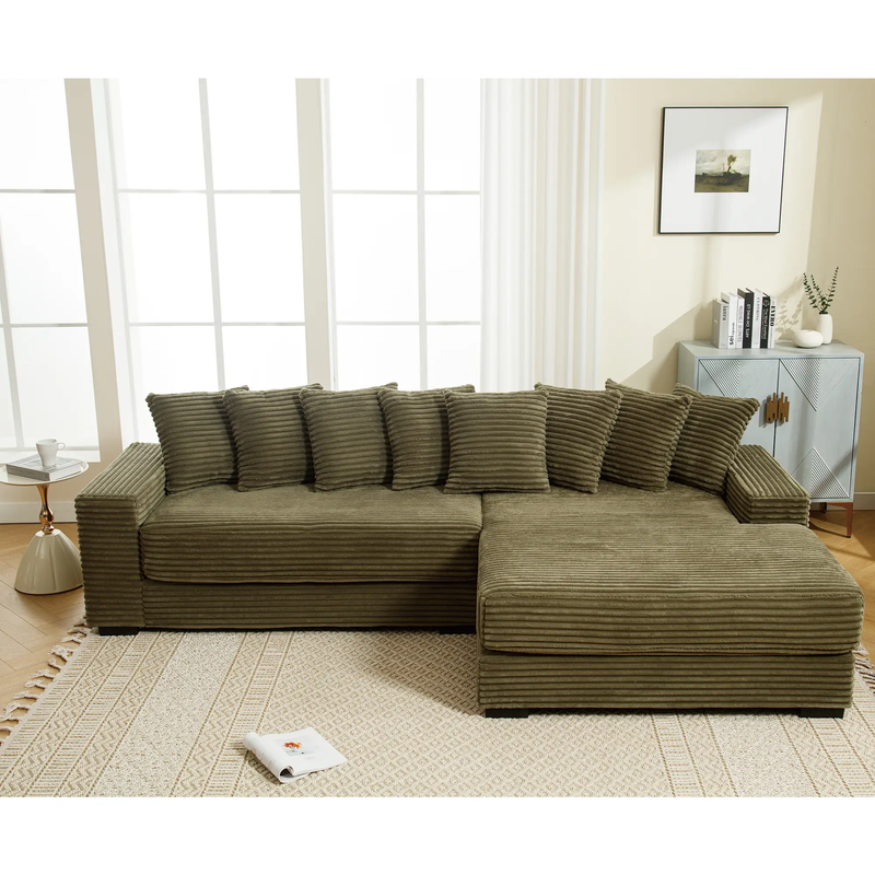 Oversized Two-Piece L-Shaped Sofa by HouseOfZazla