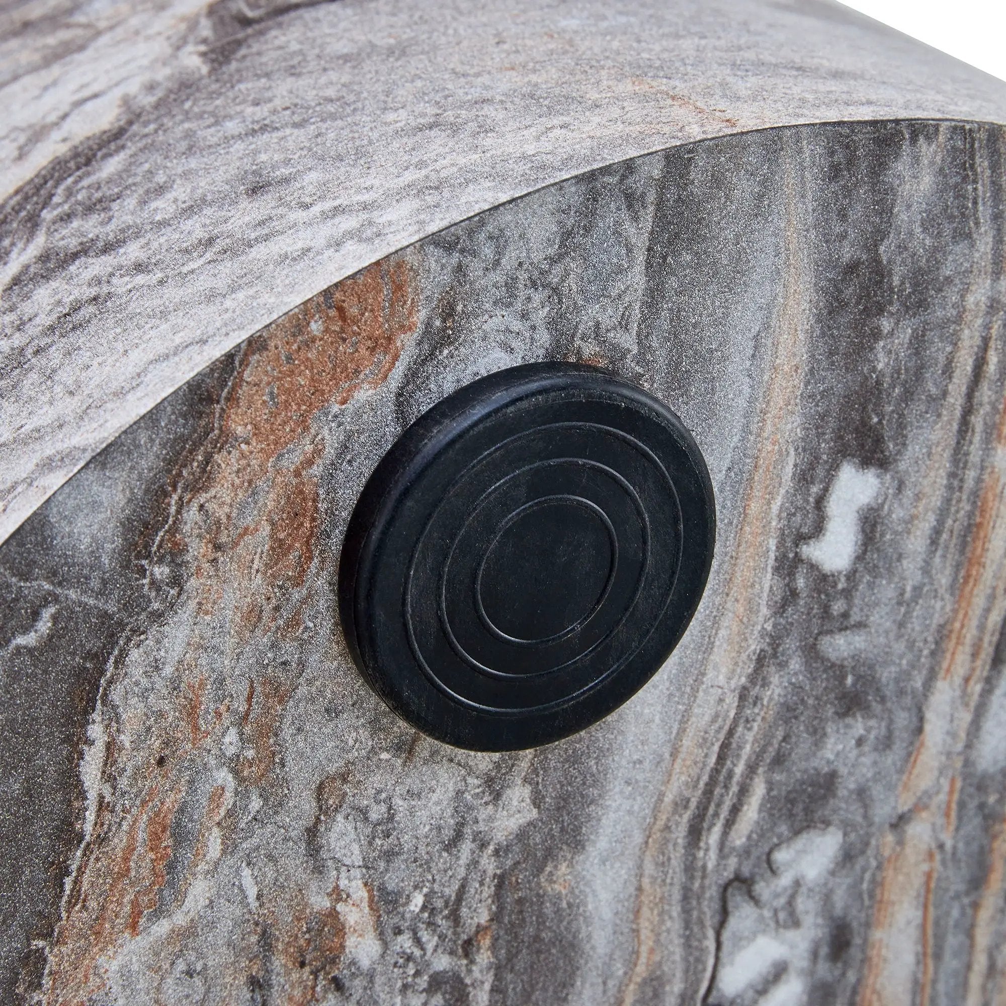 Simple Marble Textured Cylindrical Coffee Table Material - Gray by Unique Piece Furniture