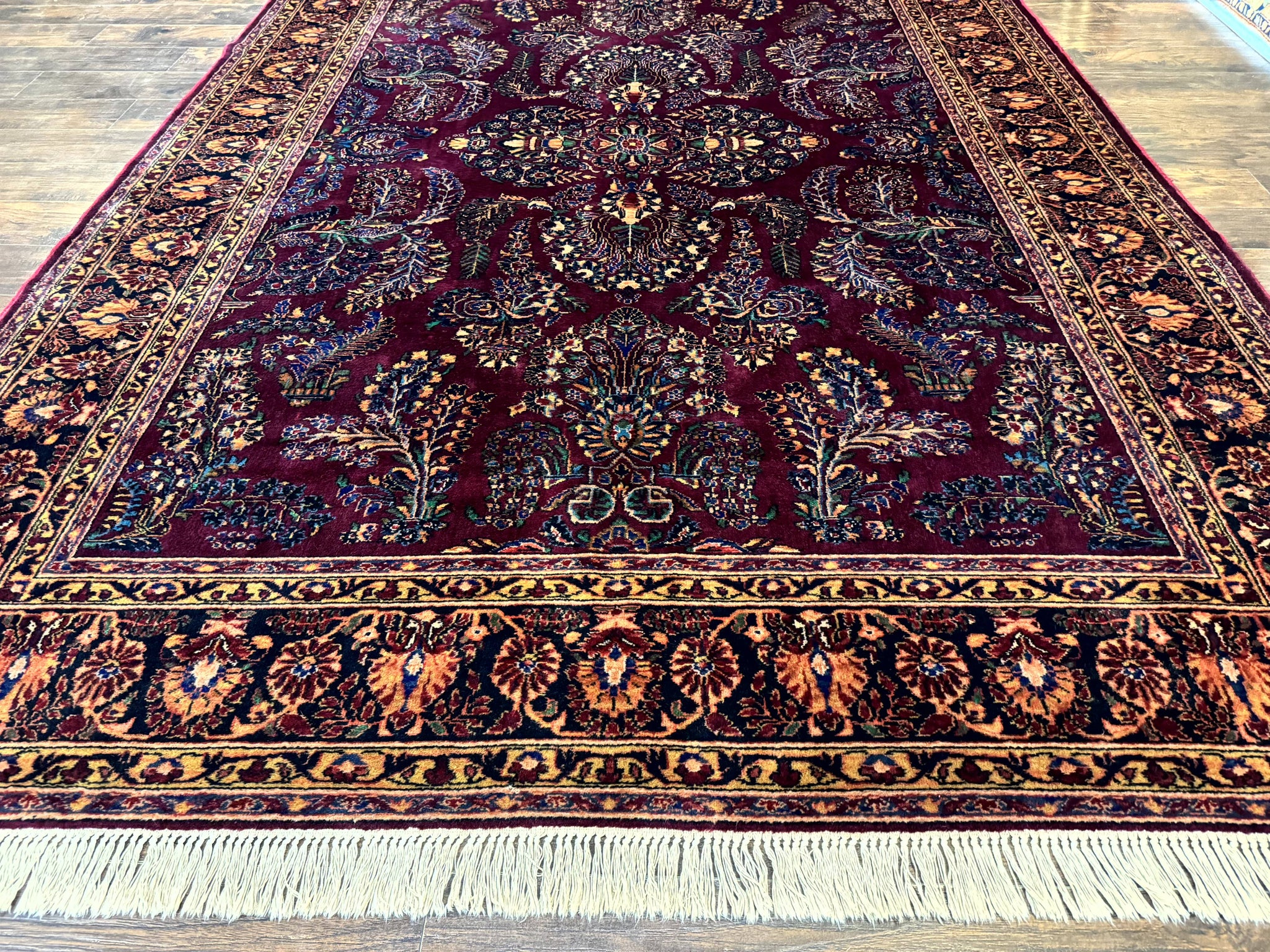 Antique Karastan Rug 8.6 x 12, Wool Pile, Vintage Discontinued Karastan Sarouk Lanamar by Jewel Rugs