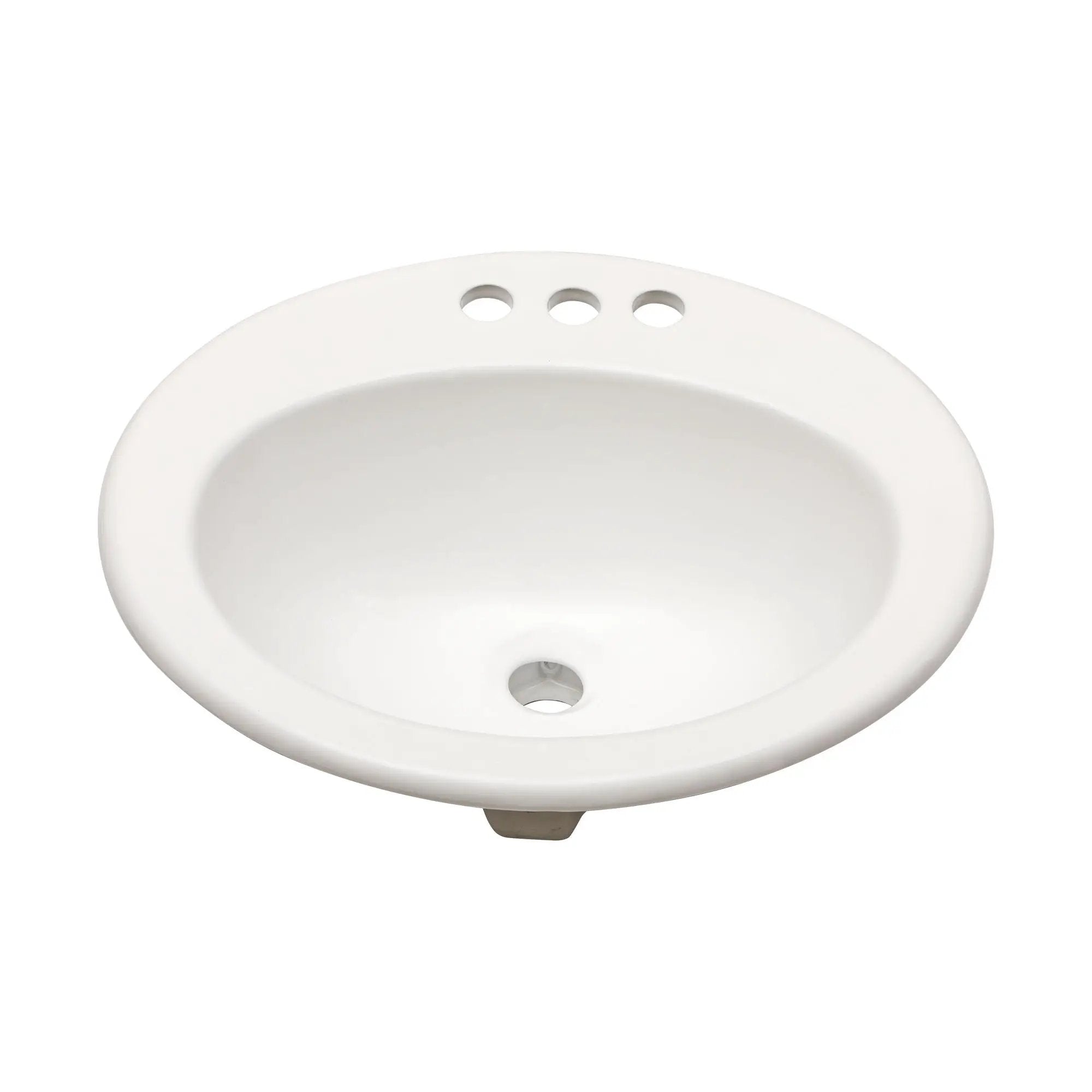 20 X 18" Modern Ceramic Oval Undermount Bathroom Sink With 3 Faucet Holes - White by HouseOfZazla