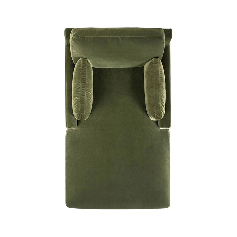 Pasadena - Modern Farmhouse Chaise Lounge Chair - Olive Green by HouseOfZazla