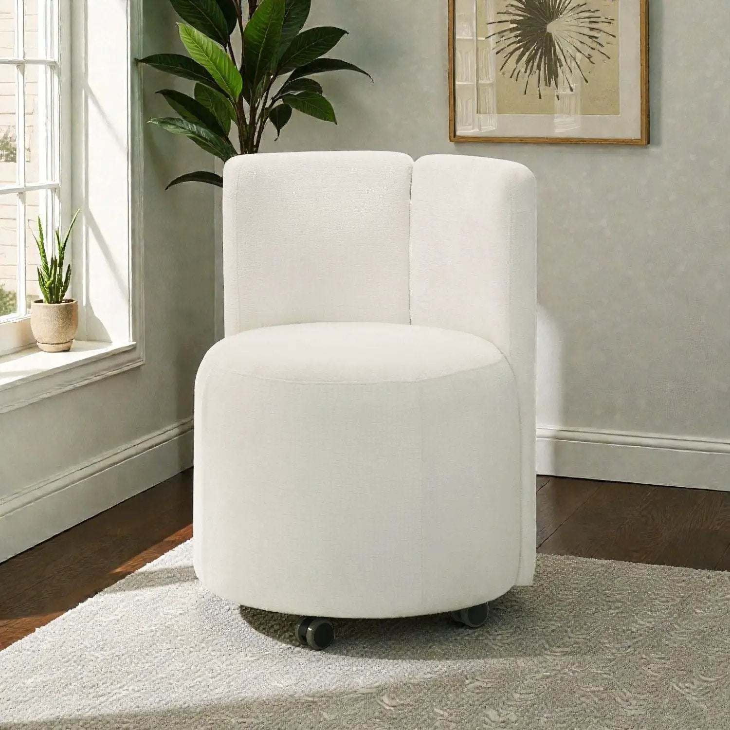 Side Chair With Swivel (Set of 2) - White by Unique Piece Furniture