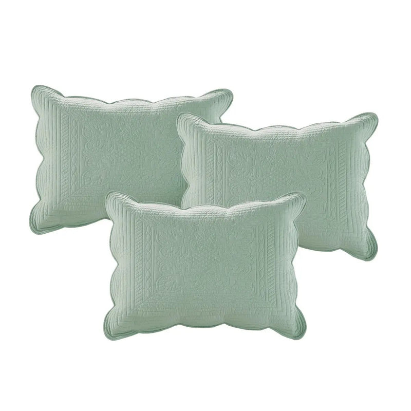 6 Piece Reversible Scalloped Edge Daybed Cover Set - Seafoam by HouseOfZazla