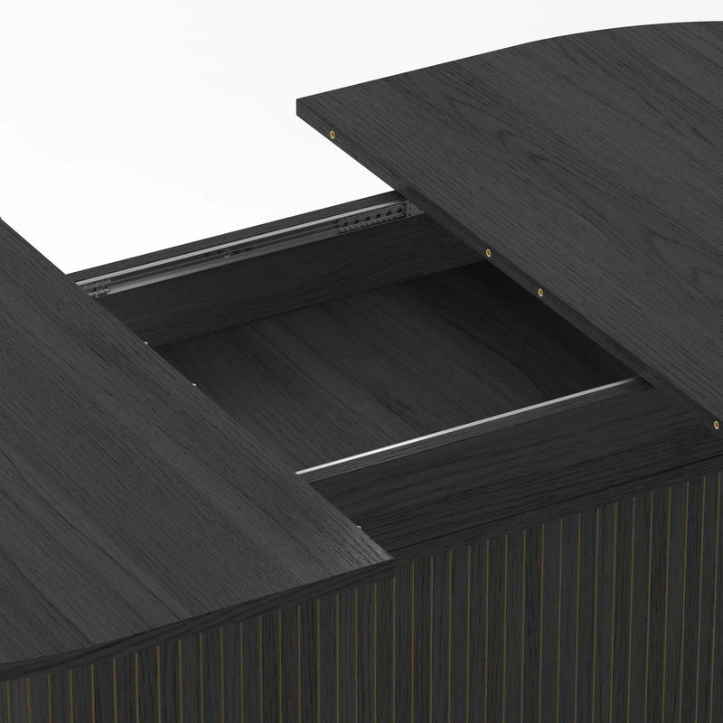 55.11'-70.86' Extendable Dining Table with Striped Legs by HouseOfZazla
