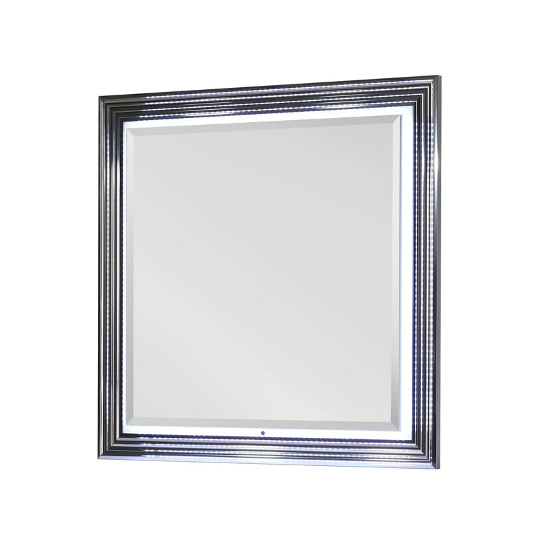 Moon - Smooth Mirror With LED - White by Unique Piece Furniture