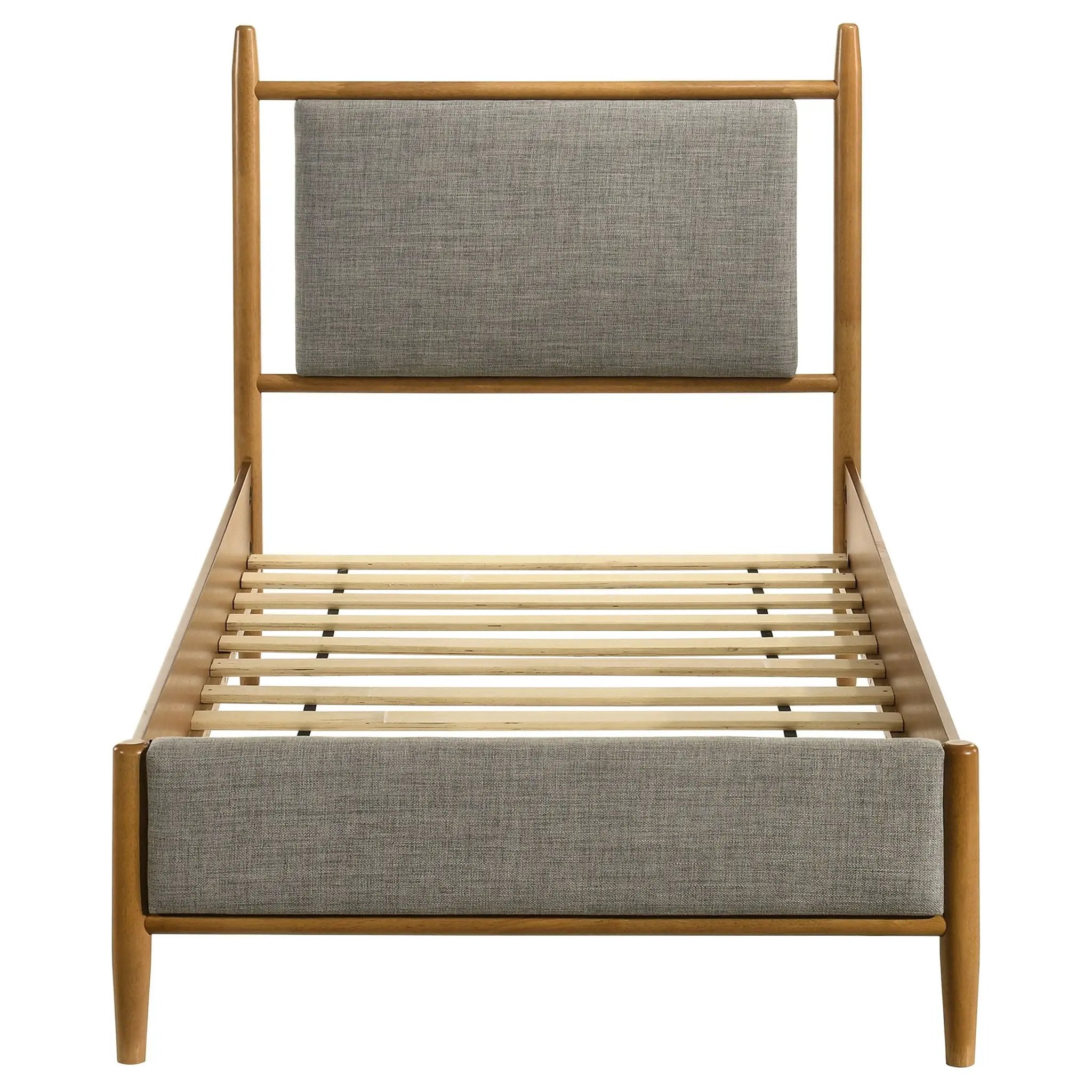 Mason 46-inch Twin Panel Platform Bed Grey and Light Brown by Unique Piece Furniture