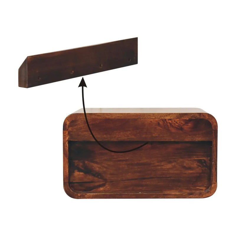 Solid Wood Curved California Nightstand by HouseOfZazla