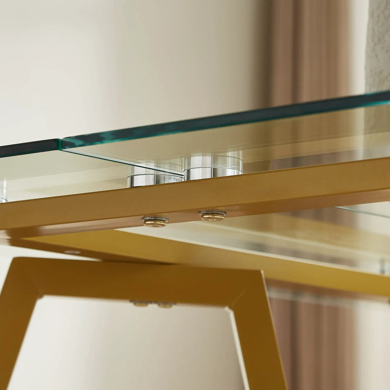 70.9-Inch Rectangular Glass Dining Table by HouseOfZazla