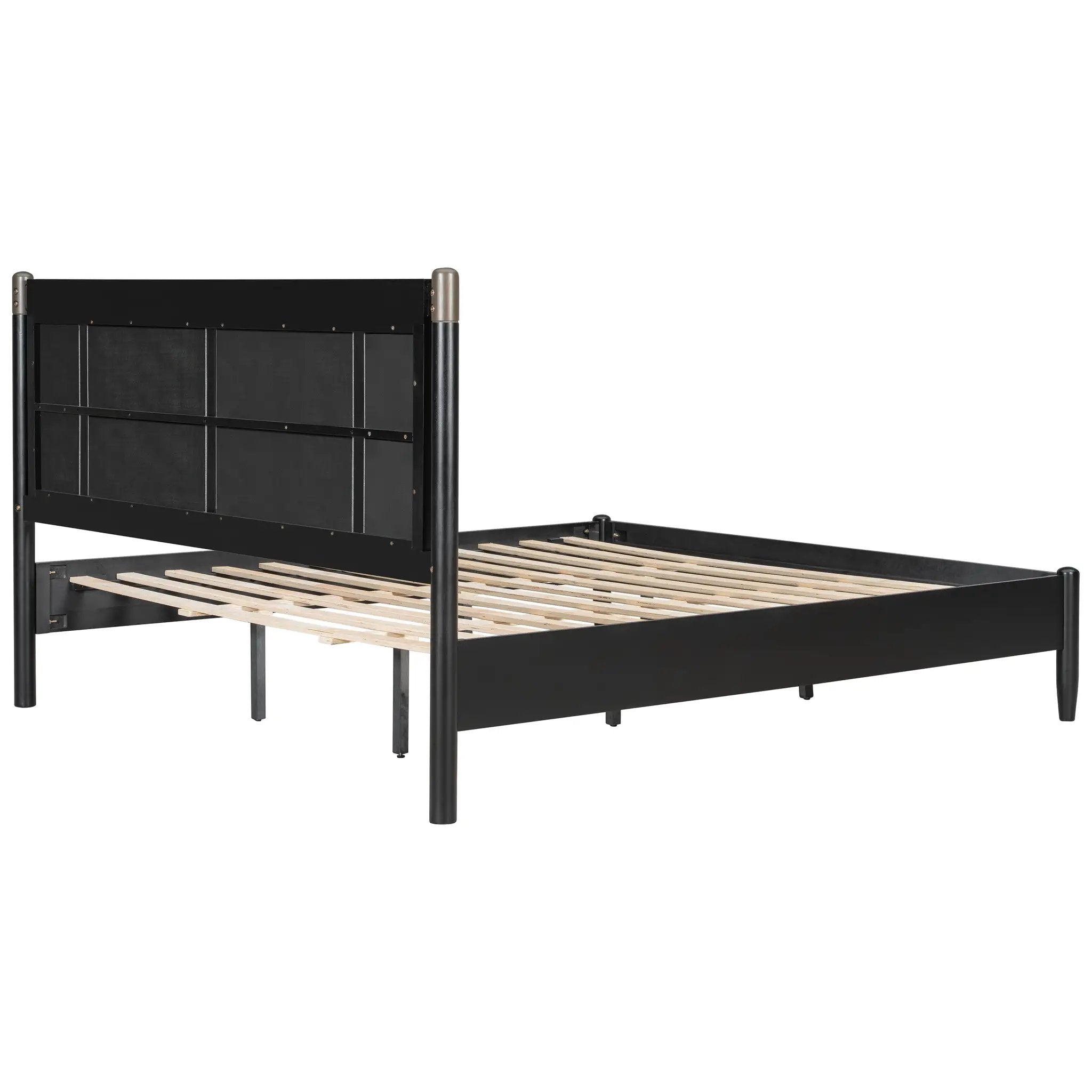 Solid Wood King Bed, Heavy Duty Support Without a Box Spring by HouseOfZazla
