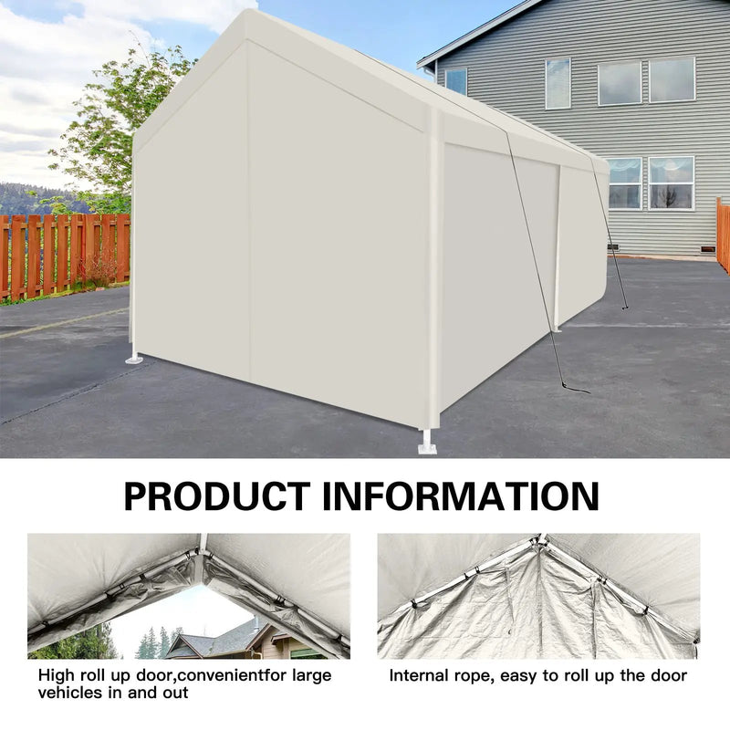 Carport, 12×20 Heavy Duty Portable Carport Garage Tent for Outdoor Storage Shelter by HouseOfZazla