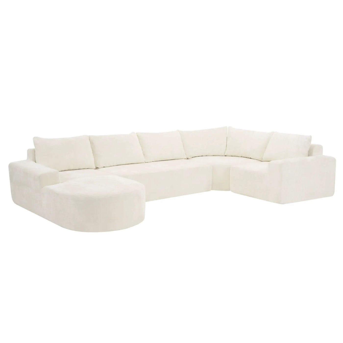 U-Shaped Oversized Modular Cloud Sectional Sofa With Deep Seat For Living Room by Unique Piece Furniture