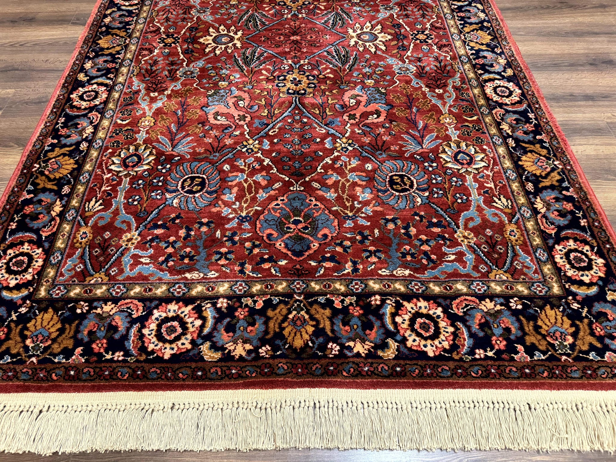 5.9 x 9 Karastan Rug Ispahan #766, Vintage Wool Discontinued Original 700 Series by Jewel Rugs
