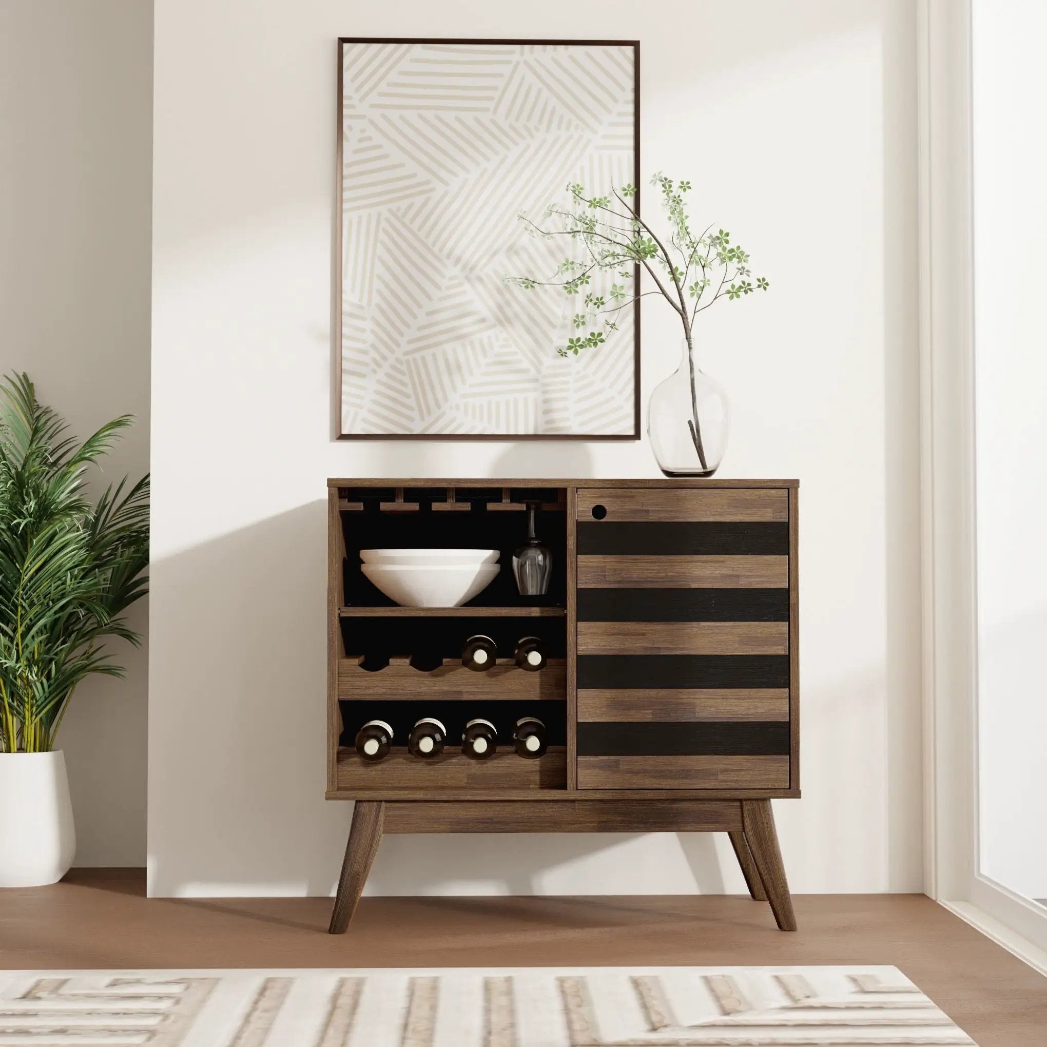 Clarkson - Wine Cabinet - Brown by HouseOfZazla