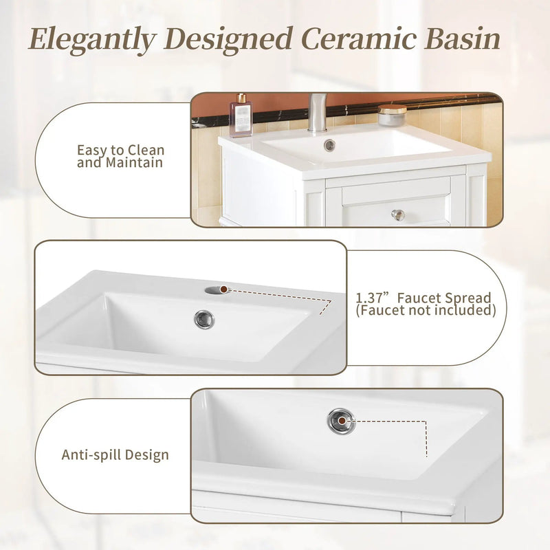French Style Bathroom Vanity With Sink