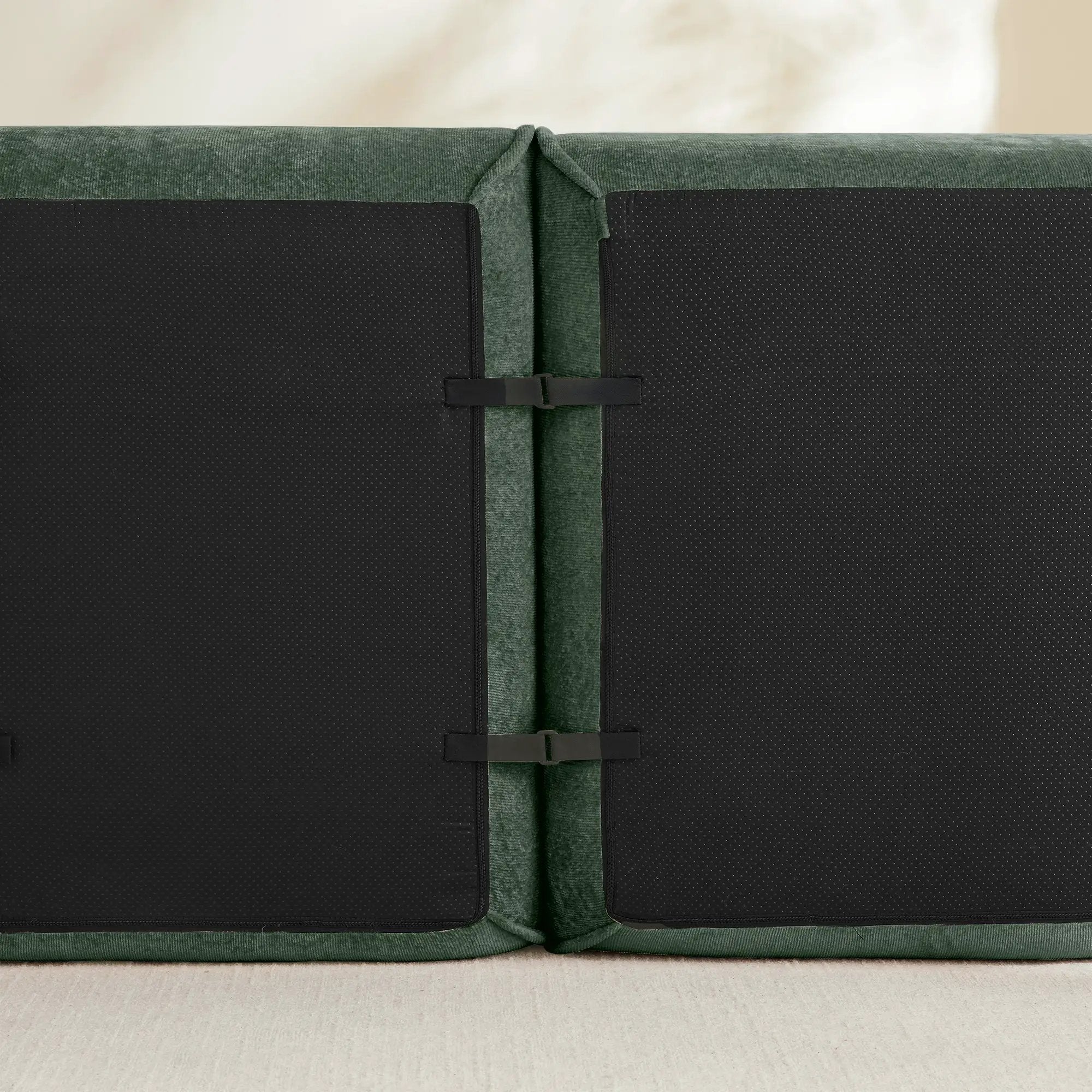 Armless Sofa Velvet-Green by HouseOfZazla