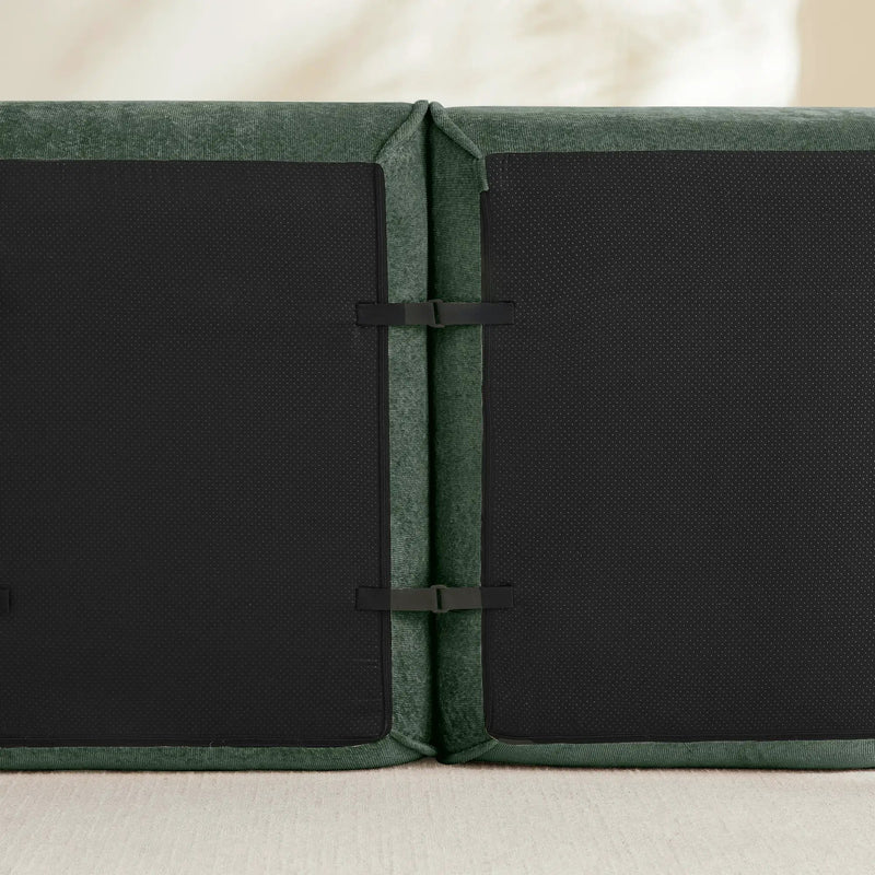 Armless Sofa Velvet-Green by HouseOfZazla