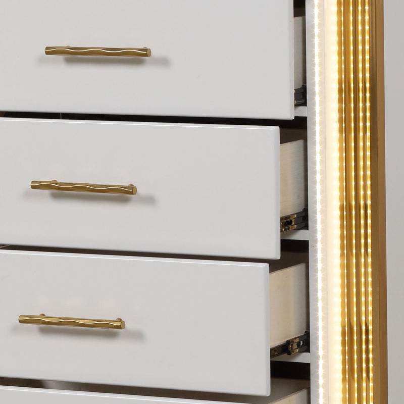 Obsession - 5 Drawer Chest - White by HouseOfZazla