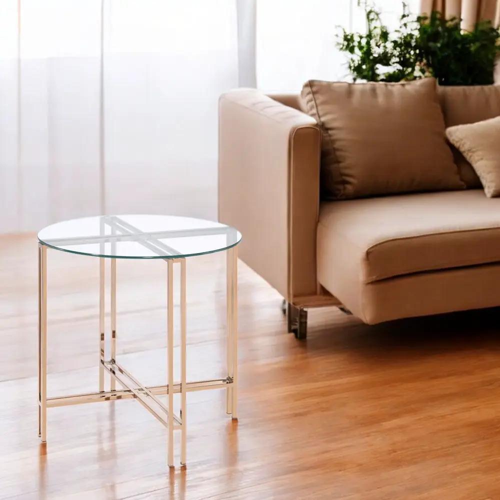 Veises - End Table - Champagne by Unique Piece Furniture