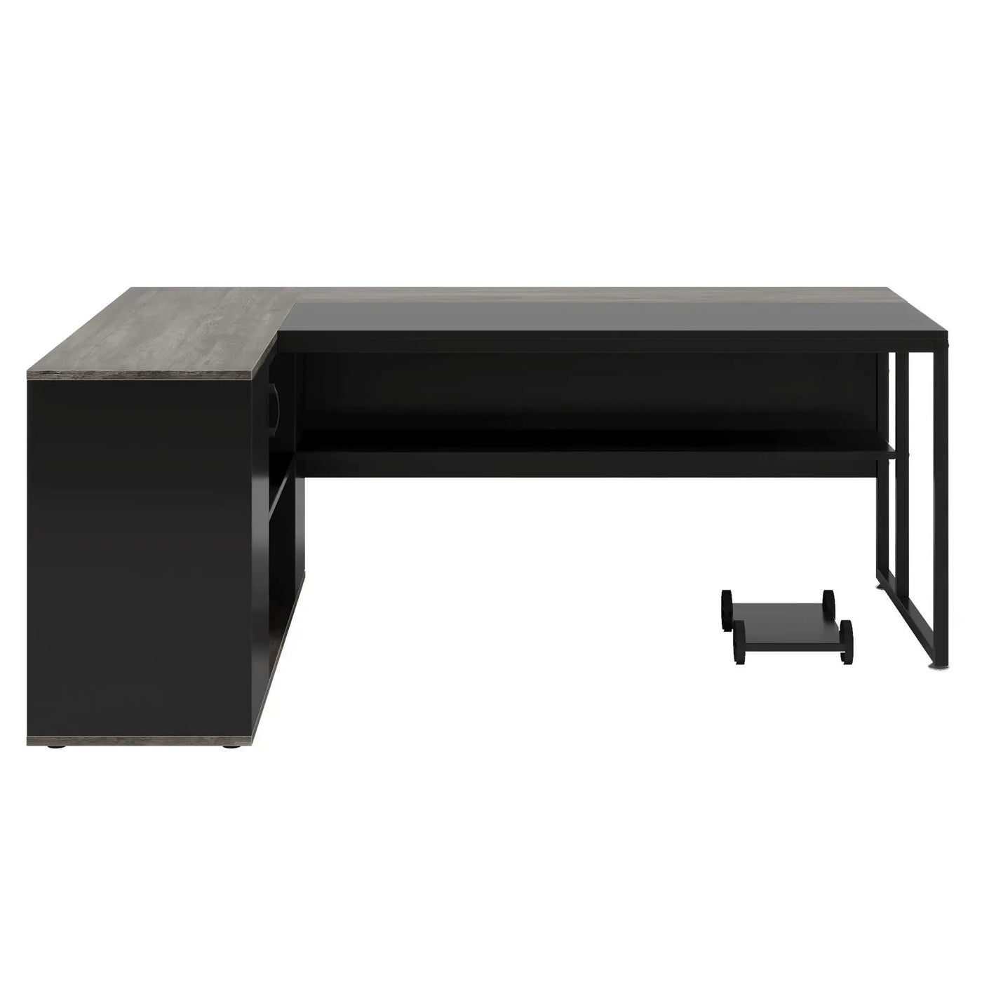 L-Shaped Executive Desk With Cabinet Storage by HouseOfZazla