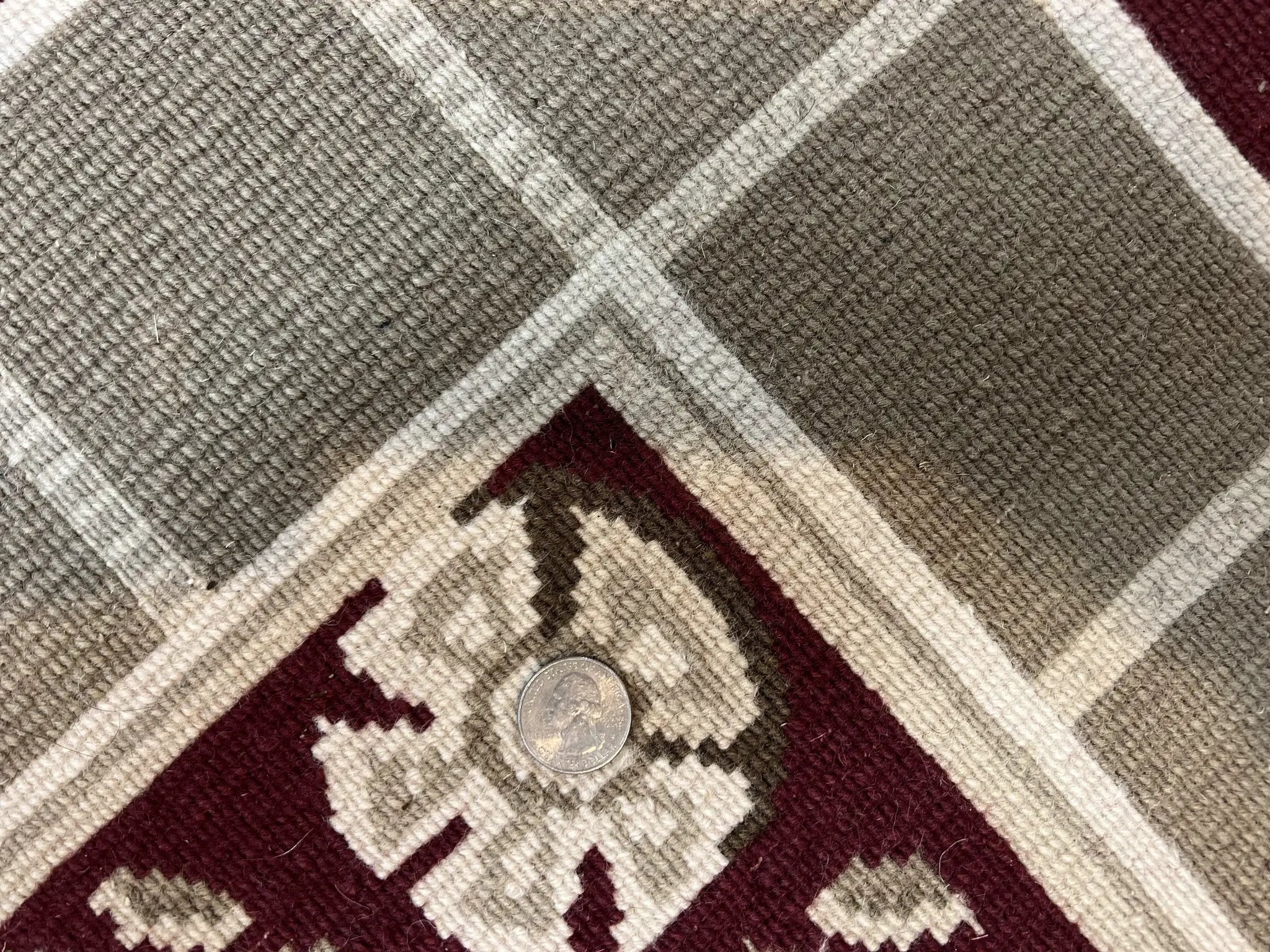 Indo Tibetan Rug 10x14, Nepali Carpet, Large Soft Wool Area Rug, Olive Tan Maroon, Contemporary Rug 10 x 14 ft Living Room Rug, Handmade Rug by Jewel Rugs