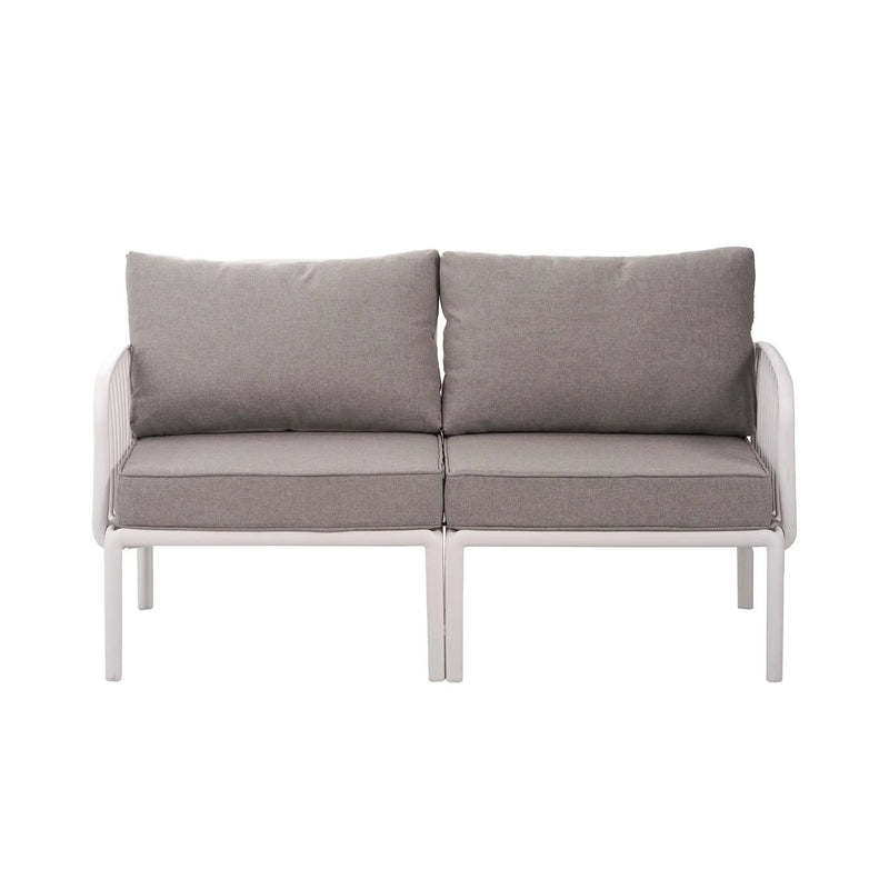 The Sleek All-Weather Resin Outdoor Loveseat and Coffee Table Set by HouseOfZazla
