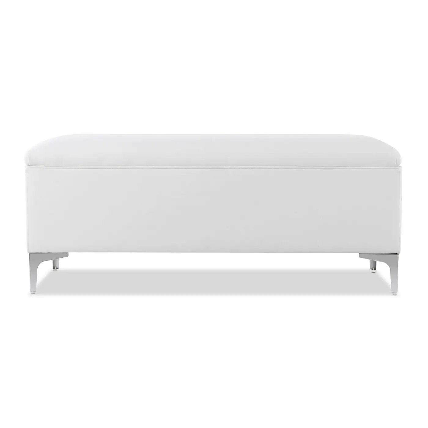 Madelyn - Modern Storage Bench - Bright White Dye by HouseOfZazla