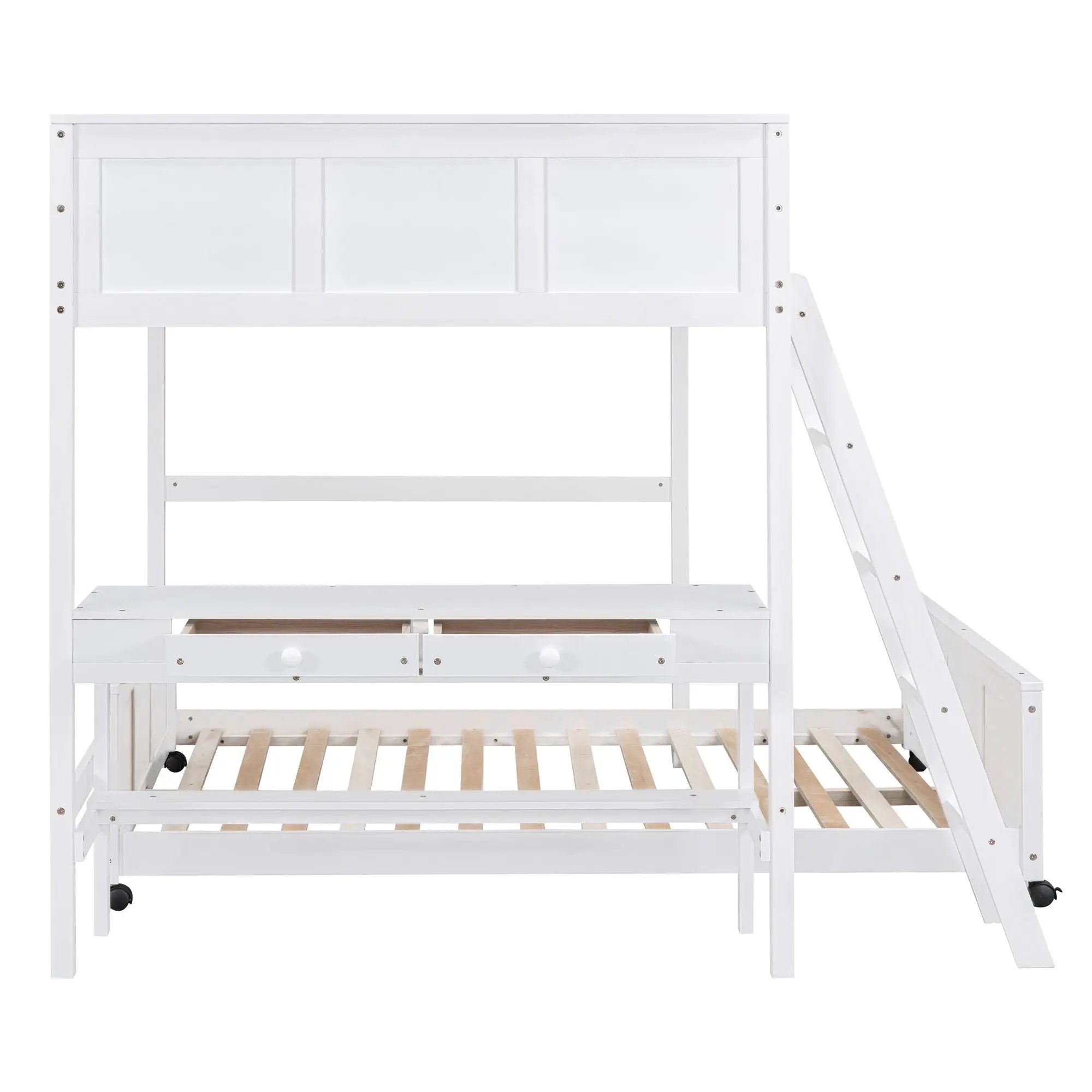 Full Over Full Bunk Bed With Desk