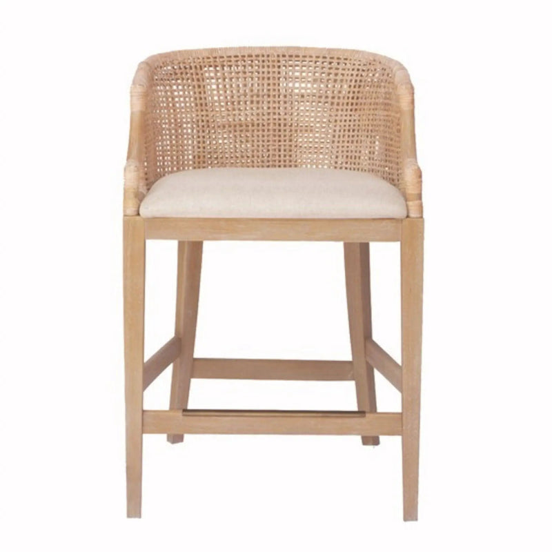 Casual Handcrafted Rattan Counter Stool by HouseOfZazla