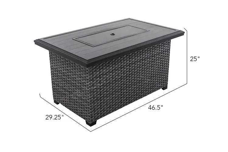 Lassen 4-Piece Firepit Set with Swivel Rocking Chairs by Outdoor-USA®