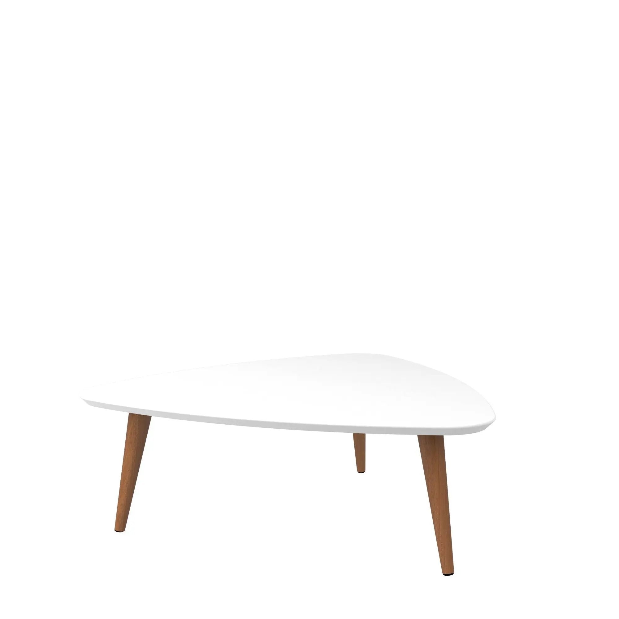 Utopia - Lacquered Triangle Coffee Table - White by HouseOfZazla