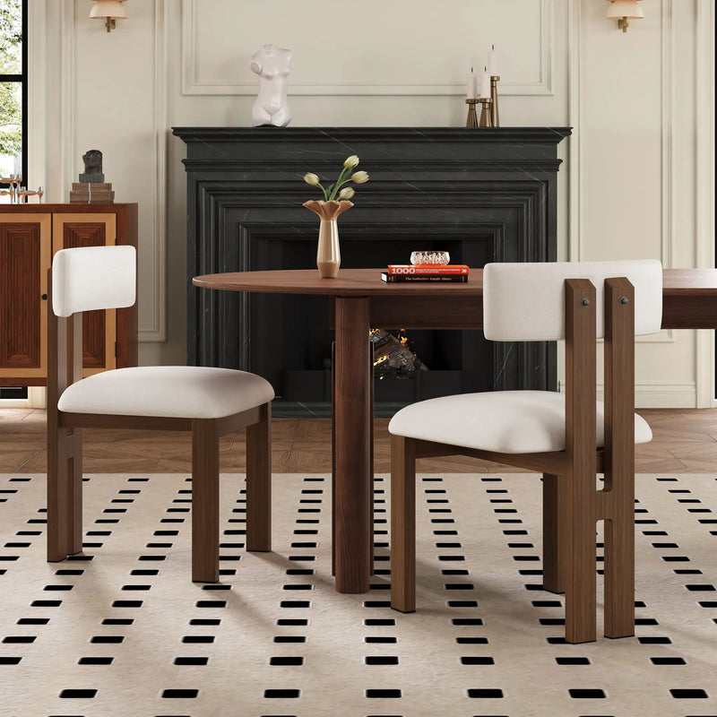 Modern Upholstered Armless Dining Chairs With Metal Legs by HouseOfZazla
