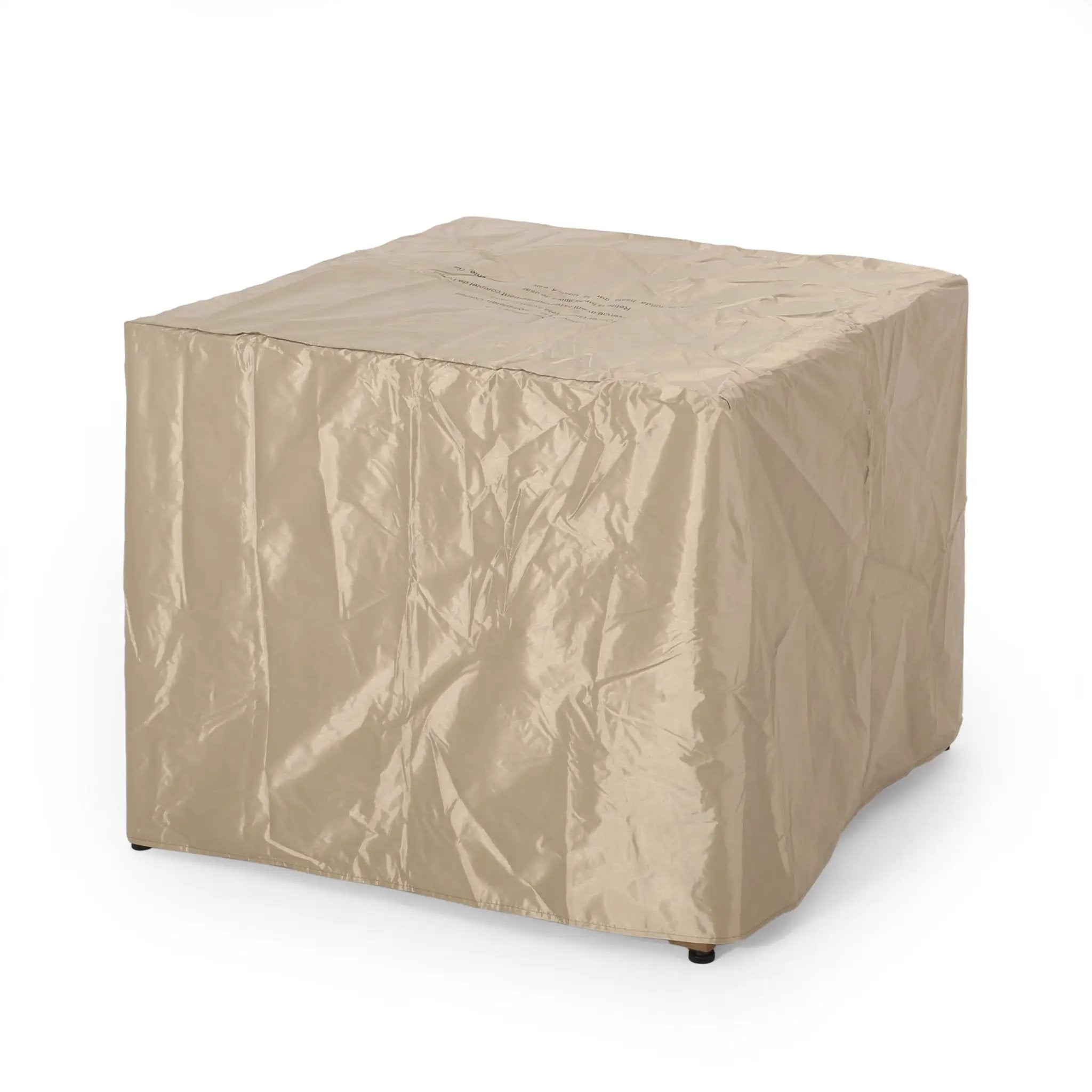 Rustic Style Outdoor Square Propane Fire Pit, 40,000 BTU