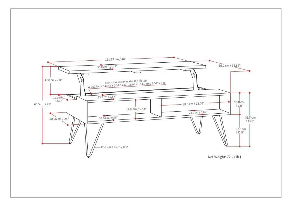 Hunter - Handcrafted Lift Top Coffee Table by Unique Piece Furniture