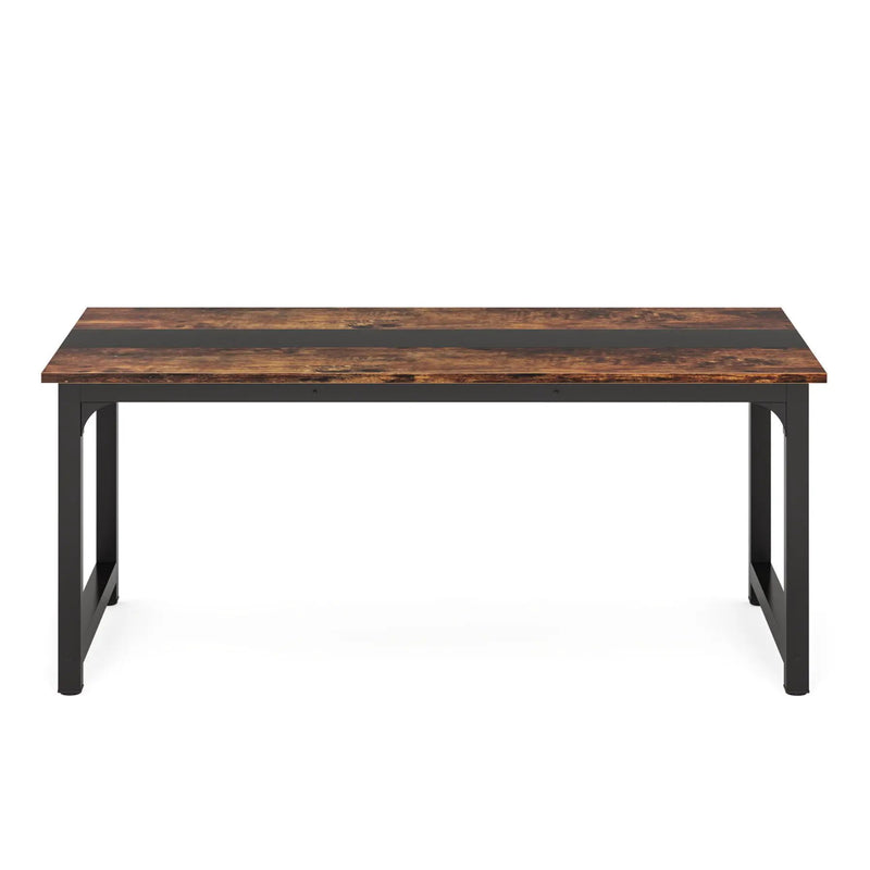 Large Computer Desk With Steel Frame for Home Office Workstation by HouseOfZazla